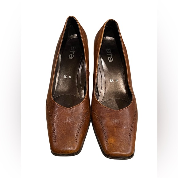 Vintage Ara Women's Tan Leather Heels - Picture 1 of 5